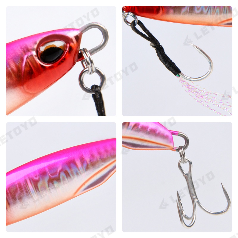 Mồi câu cá giả Letoyo bằng kim loại cứng cáp cho cá nước mặn/xa bờ 15g/20g/30g/40g/60g