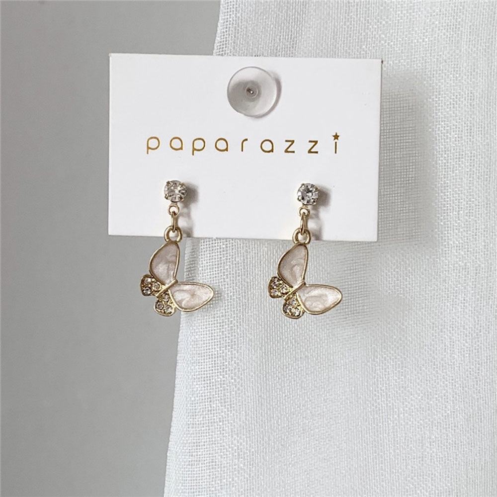 Bông Tai Hình Bướm Đính Đá Thanh Lịch