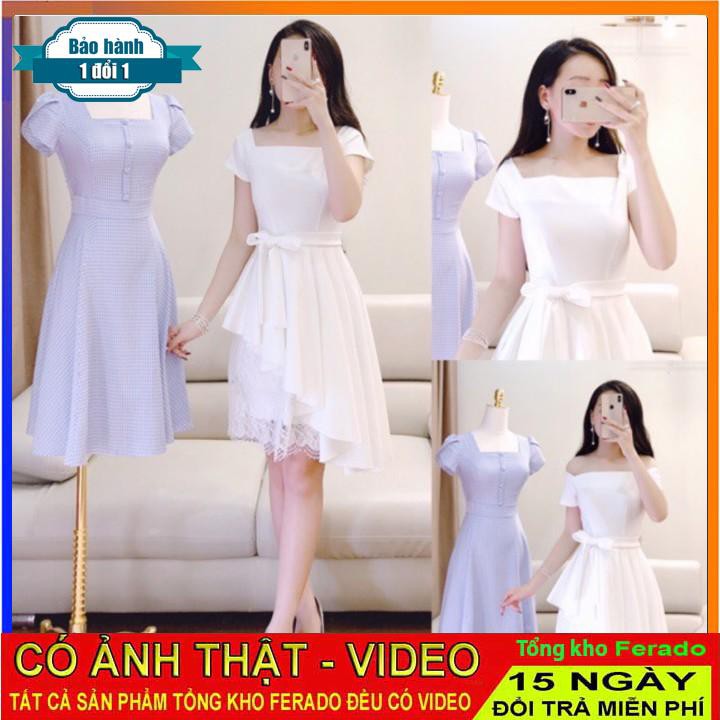 [ xả kho ] MiD Mie Design - Đầm suông trắng dự tiệc V1021 ảnh thật