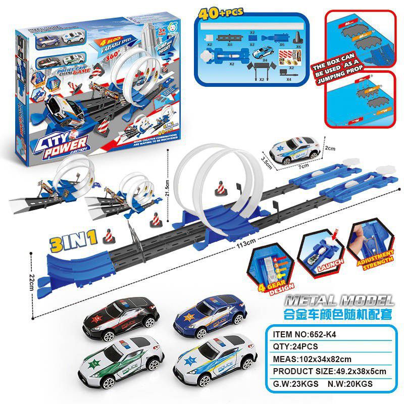 Bộ lắp ghép đường đua 40 chi tiết trượt vòng