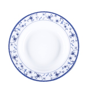 Đĩa sâu Long Phương bằng sứ họa tiết hoa xanh đậm - Đường kính 15.6cm đến 20.3cm