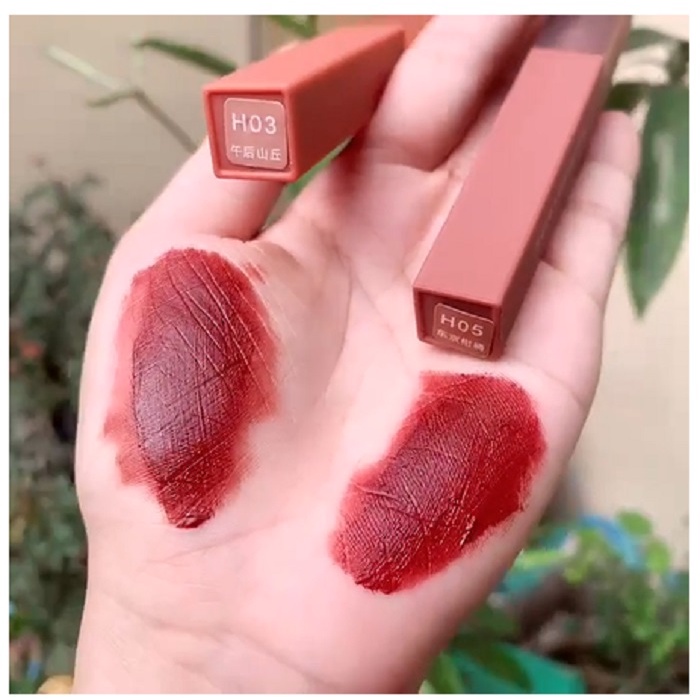Son Kem Lì Nội Địa Trung Herorange Bản Vuông Siêu Xinh Chất Mềm Và Mịn Môi, Lên Màu Cực Chuẩn