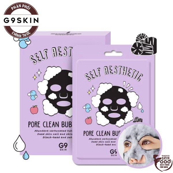 tuan203 Mặt Nạ Sủi Bọt Giúp Loại Bỏ Tế Bào Chết, Mụn Đầu Đen Và Bã Nhờn G9SKIN Self Aesthetic Pore Clean Bubble Mask tua