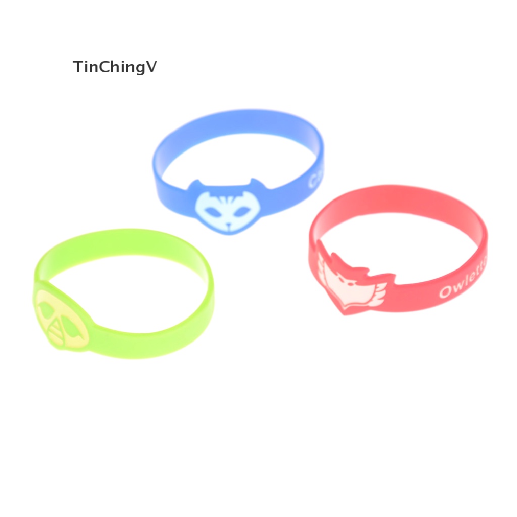 Vòng Đeo Tay Silicone Hình Tắc Kè / Mèo / Cú Mèo Cho Bé Trai