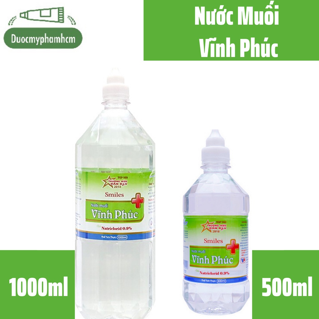 Nước muối Vĩnh Phúc Natriclorid 0.9( 500ml - 1000ml)