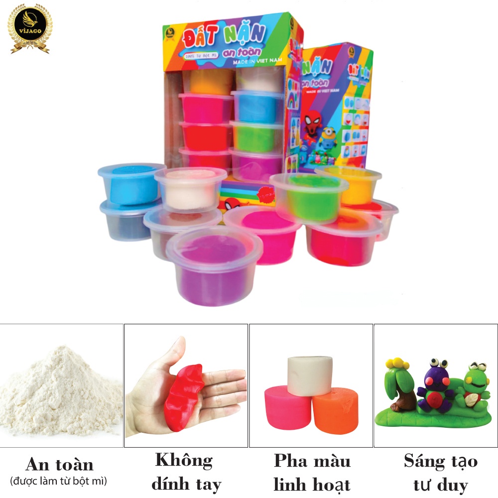 Combo Đất Nặn An Toàn Vijago Việt Nam (Không dính tay)