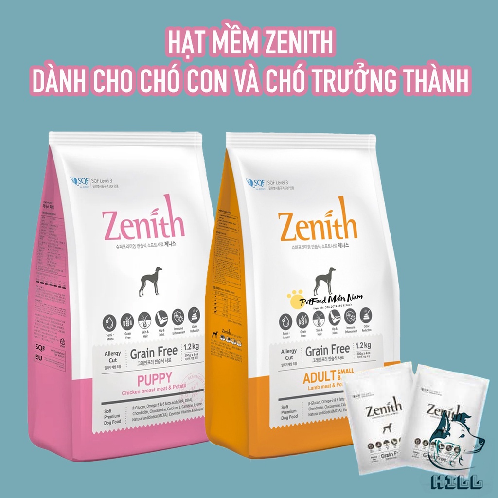 TÚI 300G/500G - HẠT MỀM ZENITH DÀNH CHO CHÓ