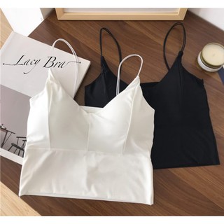 Áo Bra Cotton Trơn Dáng Lửng Dây Mảnh Sexy Lacy Bra - AL23