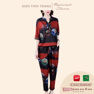 [RẺ VÔ ĐỊCH] Bộ đồ nữ cao cấp mặc nhà, Chất lụa hàn cực đẹp cực mát