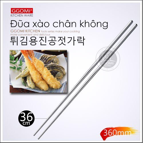 Đũa xào nấu thức ăn bằng inox cao cấp nhập khẩu Hàn Quốc GGomi 84287 dài 36 cm