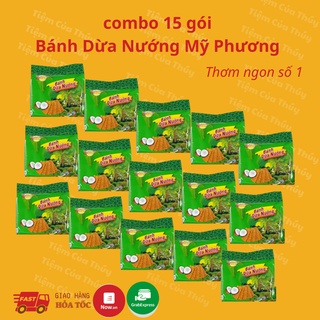 [combo 15 gói] Bánh dừa nướng mỹ phương gói 150gr Đặc Sản Đà Nẵng làm quà ngon thơm giòn