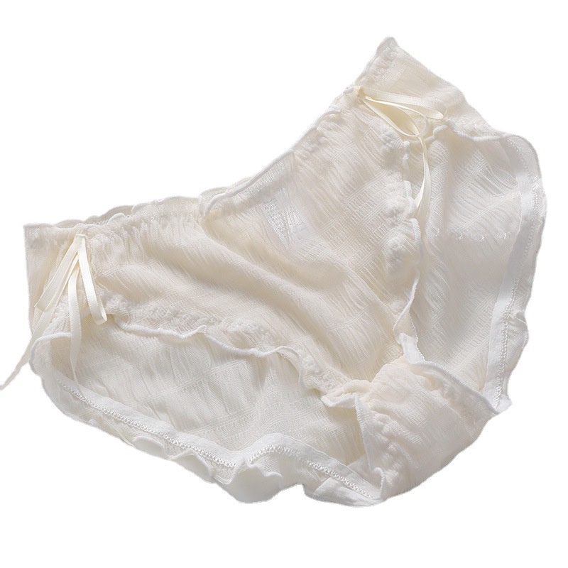 Quần Lót Cotton Lưng Vừa Phối Ren Siêu Nhẹ Quyến Rũ Cho Nữ