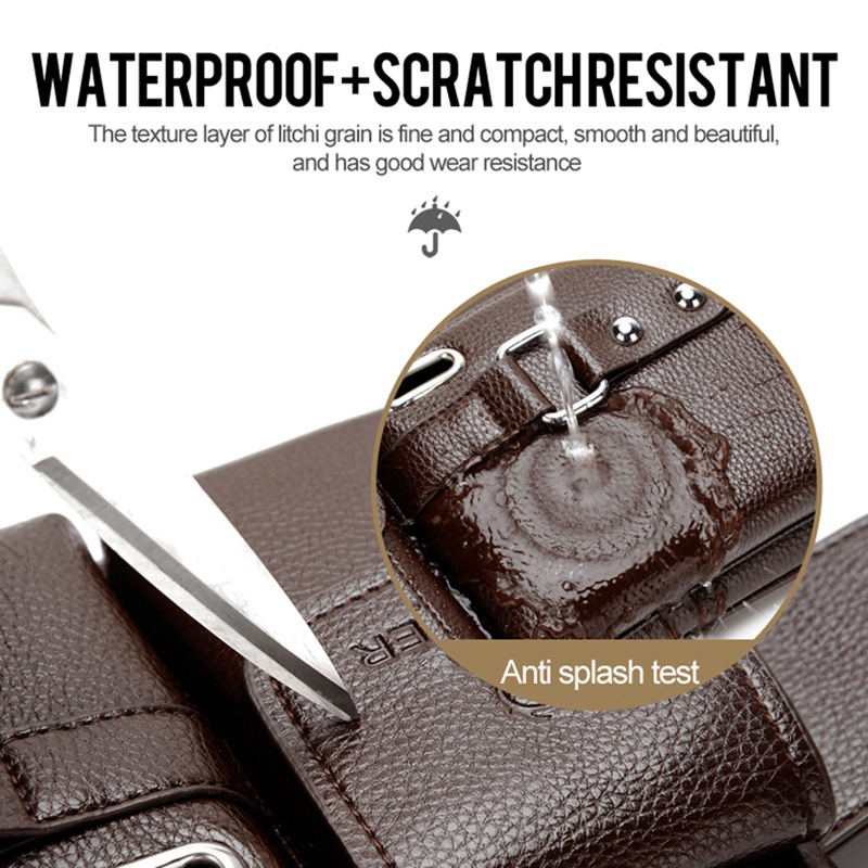 Túi đeo vai/ đeo hông Weixier kích thước lớn màu nâu và đen tùy chọn