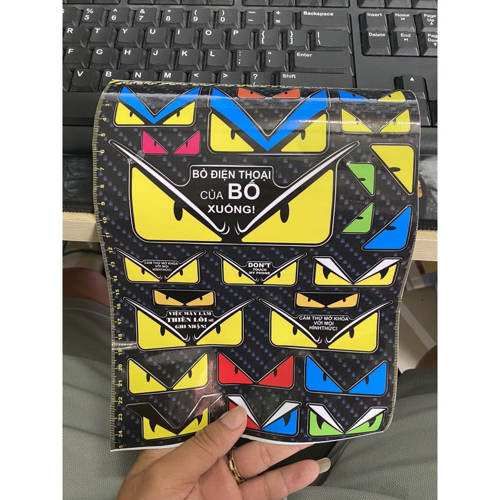 combo logo mắt fendi nhiều màu