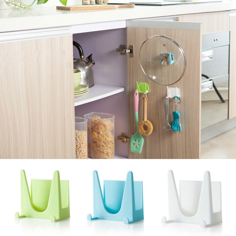 2 giá treo dụng cụ nấu ăn gắn cửa tủ