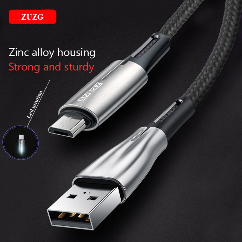 Cáp sạc nhanh cao cấp Led 5A ZUZG Original FG01, FG02, FG03