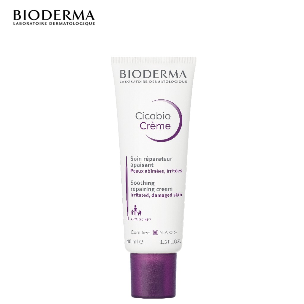 Kem Làm Lành Và Phục Hồi Da Kích Ứng, Bị Tổn Thương Bioderma Cicabio Cream 40ml