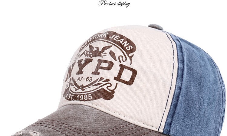 Mũ lưỡi trai vải cotton đã giặt in họa tiết Baseball cap 1985 có thẻ điều chỉnh cho nam và nữ