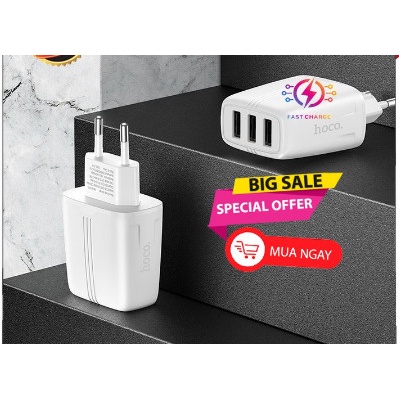 CỦ SẠC 3 CỔNG QC 3.0 HOCO C15 - XỊN