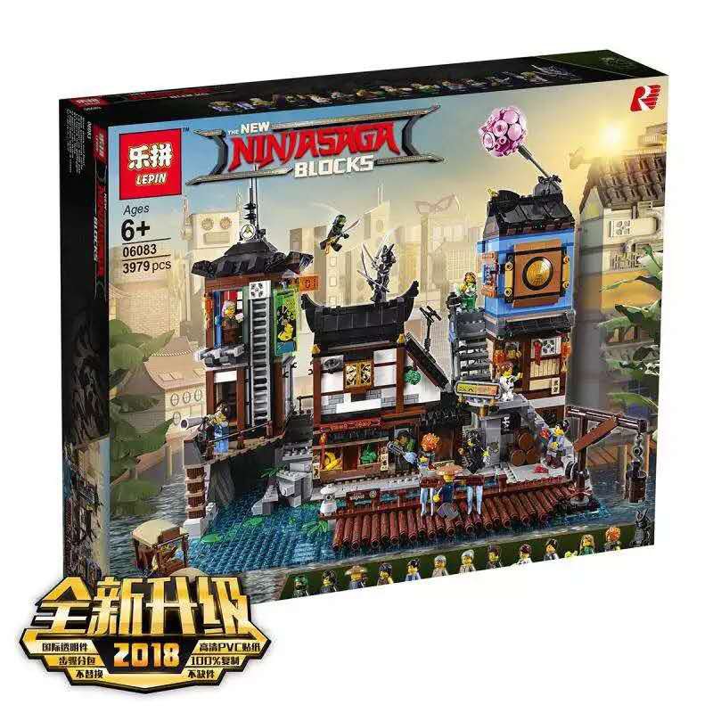 (có sẵn) lắp ráp 70657 06083 Mô Hình Bến Thuyền Ninjago Lâu Đài Chiến Đấu cực ngầu NINJASAGA BLOCKS