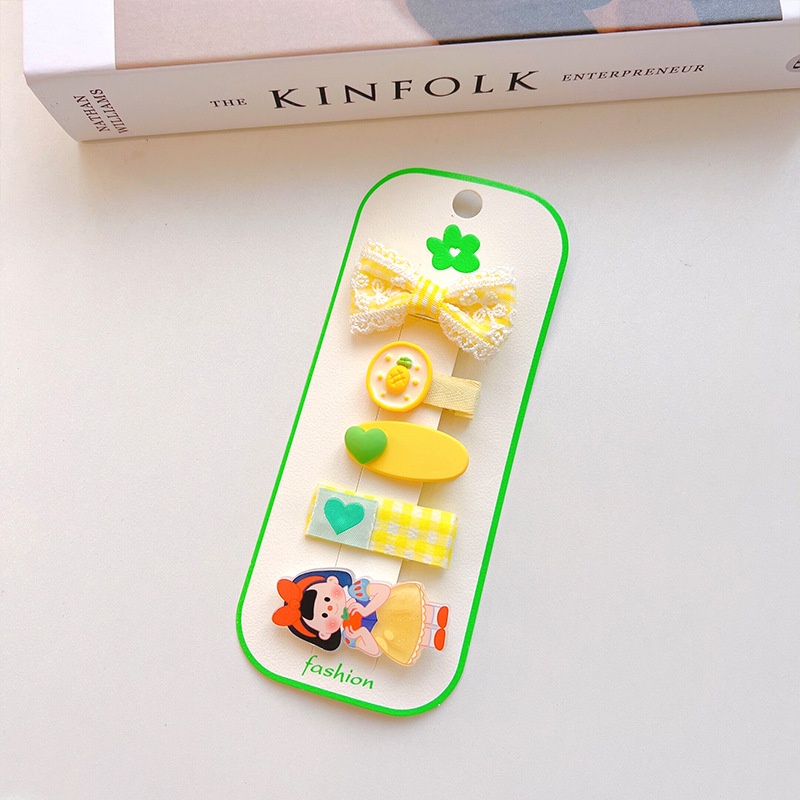 Set 5 Kẹp Tóc Hoạt Hình Dễ Thương Cho Bé Gái