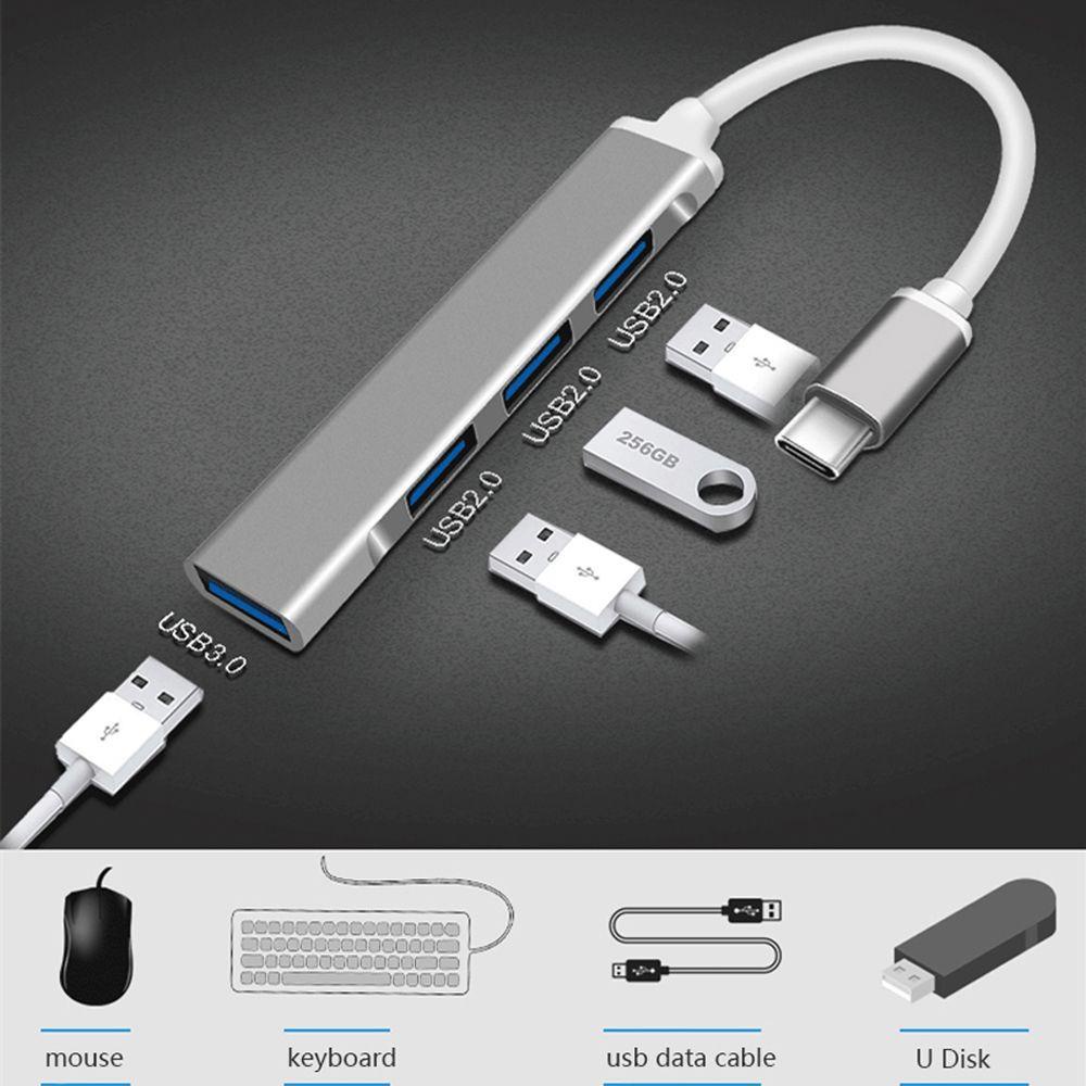 Bộ chia 4 cổng USB Type C MMULCK kỹ thuật số thích hợp cho điện thoại