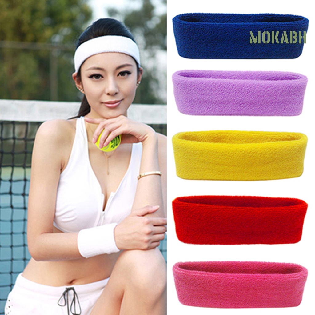 Băng Đô Cài Tóc Co Giãn Thấm Hút Tốt Tiện Dụng Cho Nữ Tập Thể Thao