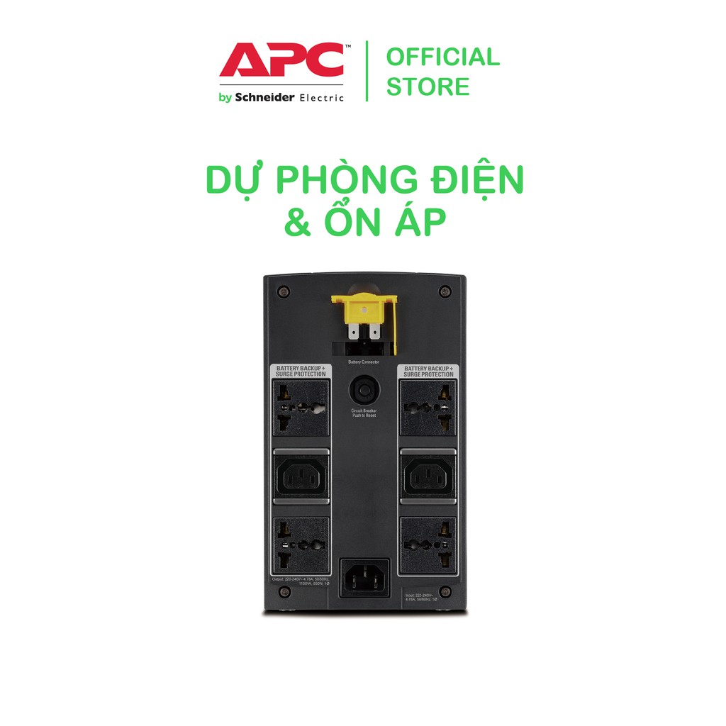 [FREESHIP] Bộ lưu điện APC by Schneider Electric Back-UPS 1100VA 230V & ổn áp BX1100LI-MS