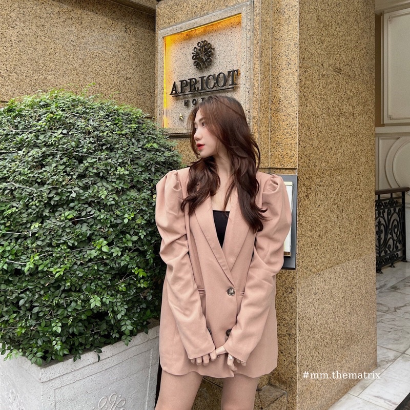 Áo blazer tay bồng hàng QC cao cấp 2 lớp (kèm ảnh thật tự chụp)