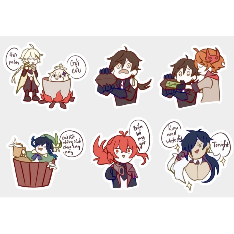 Hình dán Genshin Impact