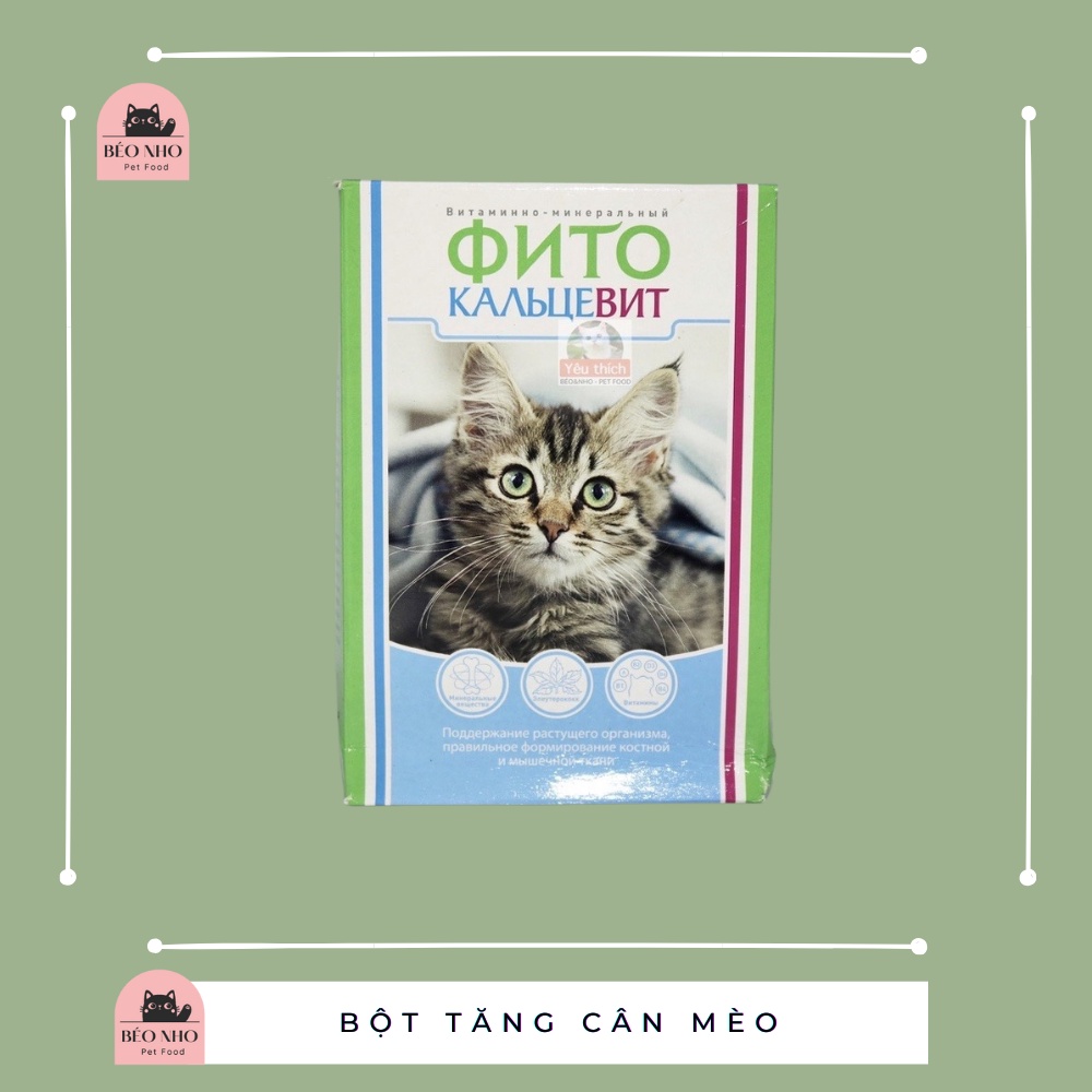 Bột dinh dưỡng tăng cân, chống còi/ suy dinh dưỡng, tăng đề kháng cho Mèo- hàng Nga