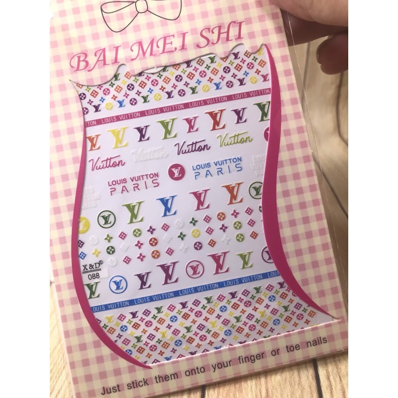 Sticker thương hiệu dán móng VL mã XD088 (sticker nail)