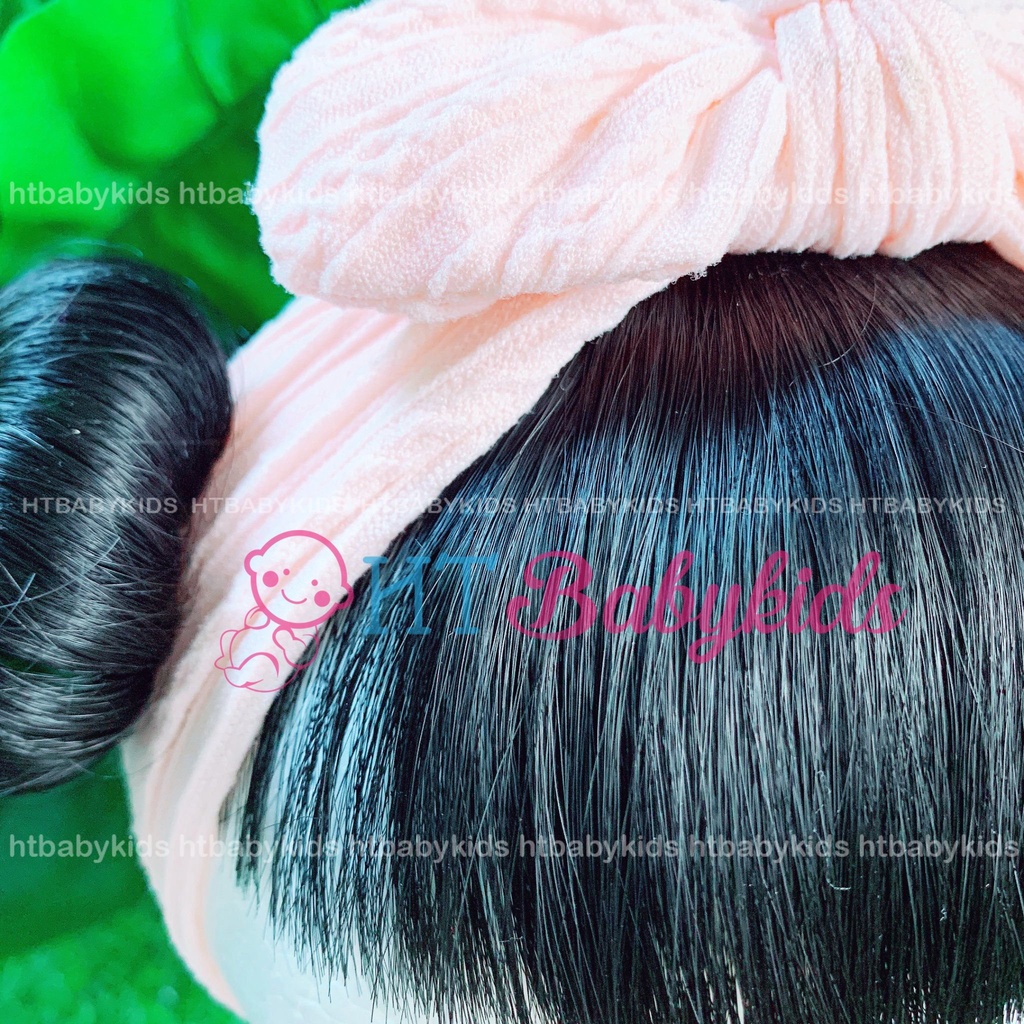 [Ảnh thật] Tóc Giả Cho Bé Gái ❤️ Set Búi Natra + Băng Đô Mái Búi Có Gắn Nơ Đáng Yêu