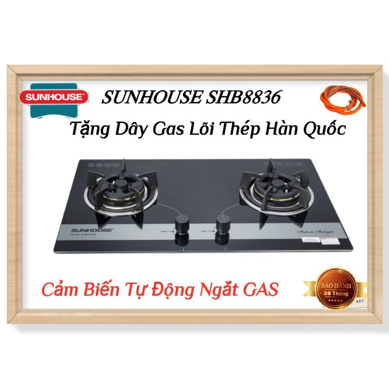 Bếp Gas Âm Tự Động Ngắt GAS SUNHOUSE SHB8836