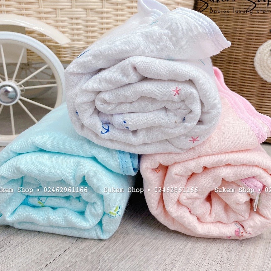 Set 2 Khăn Tắm Trẻ Em Cao Cấp 6 Lớp Mipbi 80x80cm sợi tre 70% cotton 30% đa năng tắm, quấn , ủ