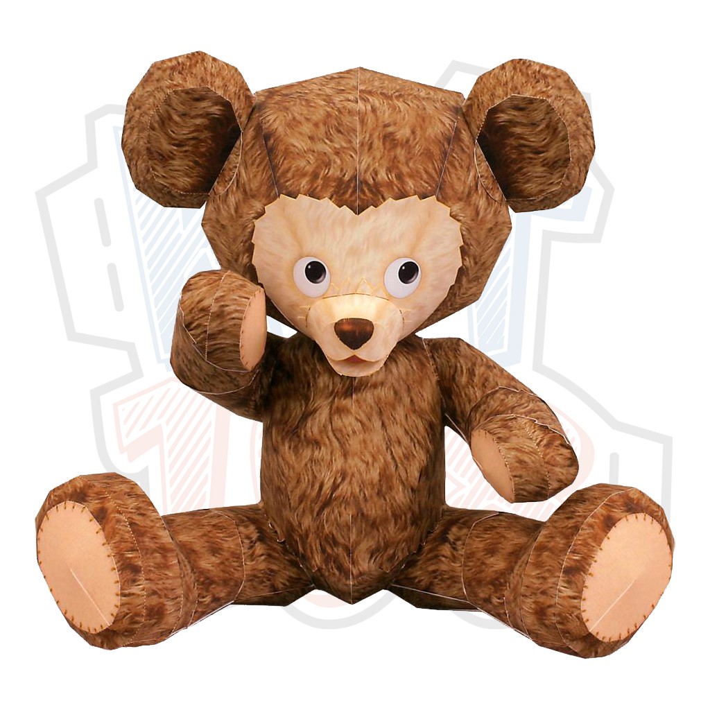 Mô hình giấy đồ chơi Gấu bông Teddy