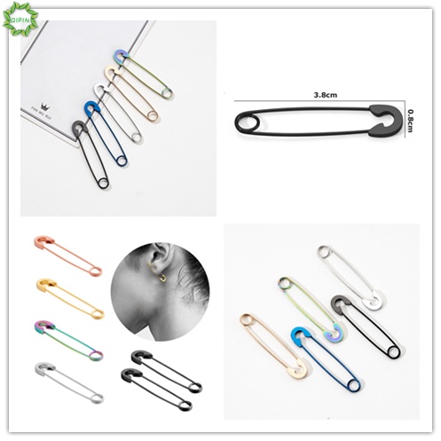 1 chiếc bông tai kẹp giấy bằng thép không gỉ đơn giản cá tính