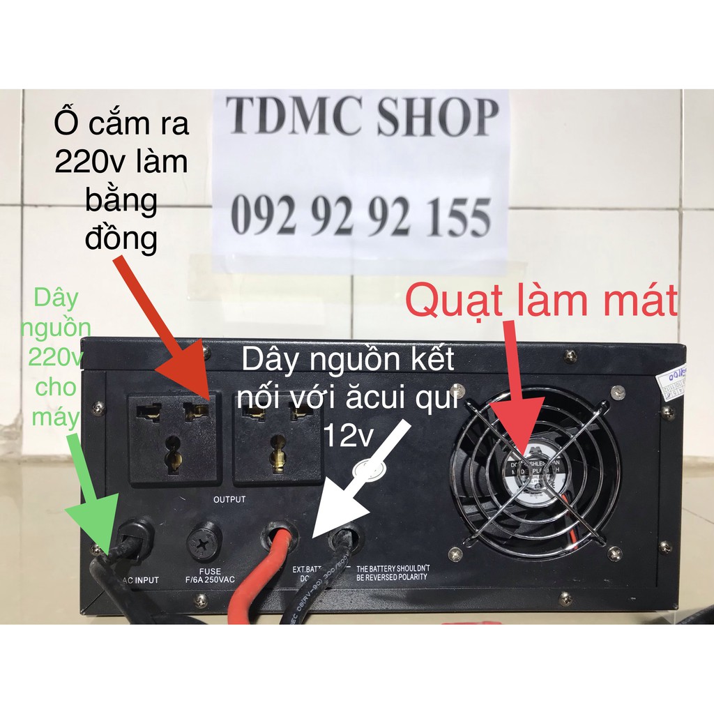 [Hàng Chính Hãng của ổn áp STANDA Việt Nam] Bộ kích điện(Inveter Sine) từ ắc quy 12V lên 220V sine chuẩn 750va/500w.