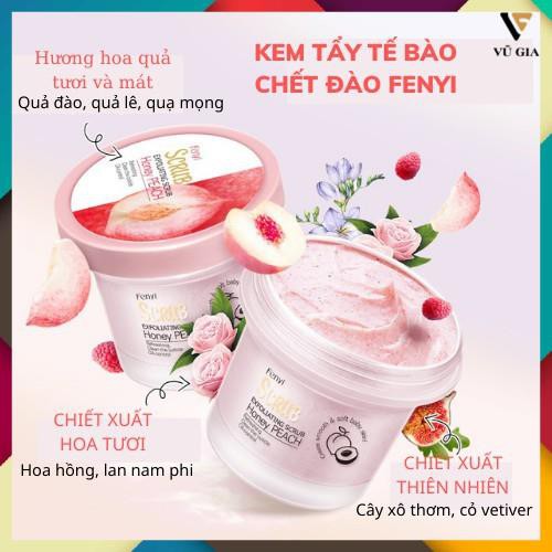 Kem Tẩy tế Bào Chết, Kem Tẩy Da Chết Tinh Chất Quả Đào Fenyi Dưỡng Ẩm Làm Đều Màu Da 100g