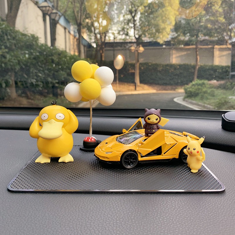 Mô hình vịt bối rối Pikachu cao 8cm trang trí để bàn tặng bạn bè siêu ngáo