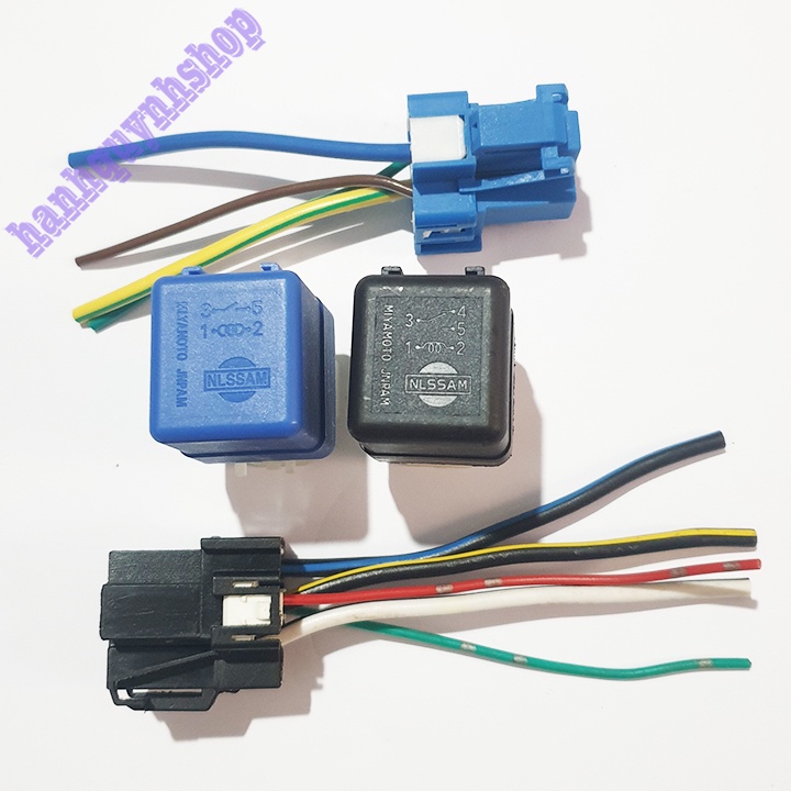 Relay, Rơ Le Ô Tô 4 Chân 5 Chân 12V Loại Đẹp Kèm Giắc Cắm