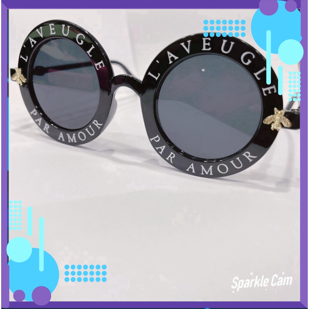 [ Freeship ] Mắt kính thời trang nam nữ, Kính râm unisex tròng tròn sang chảnh, chất liệu cao cấp mã 107