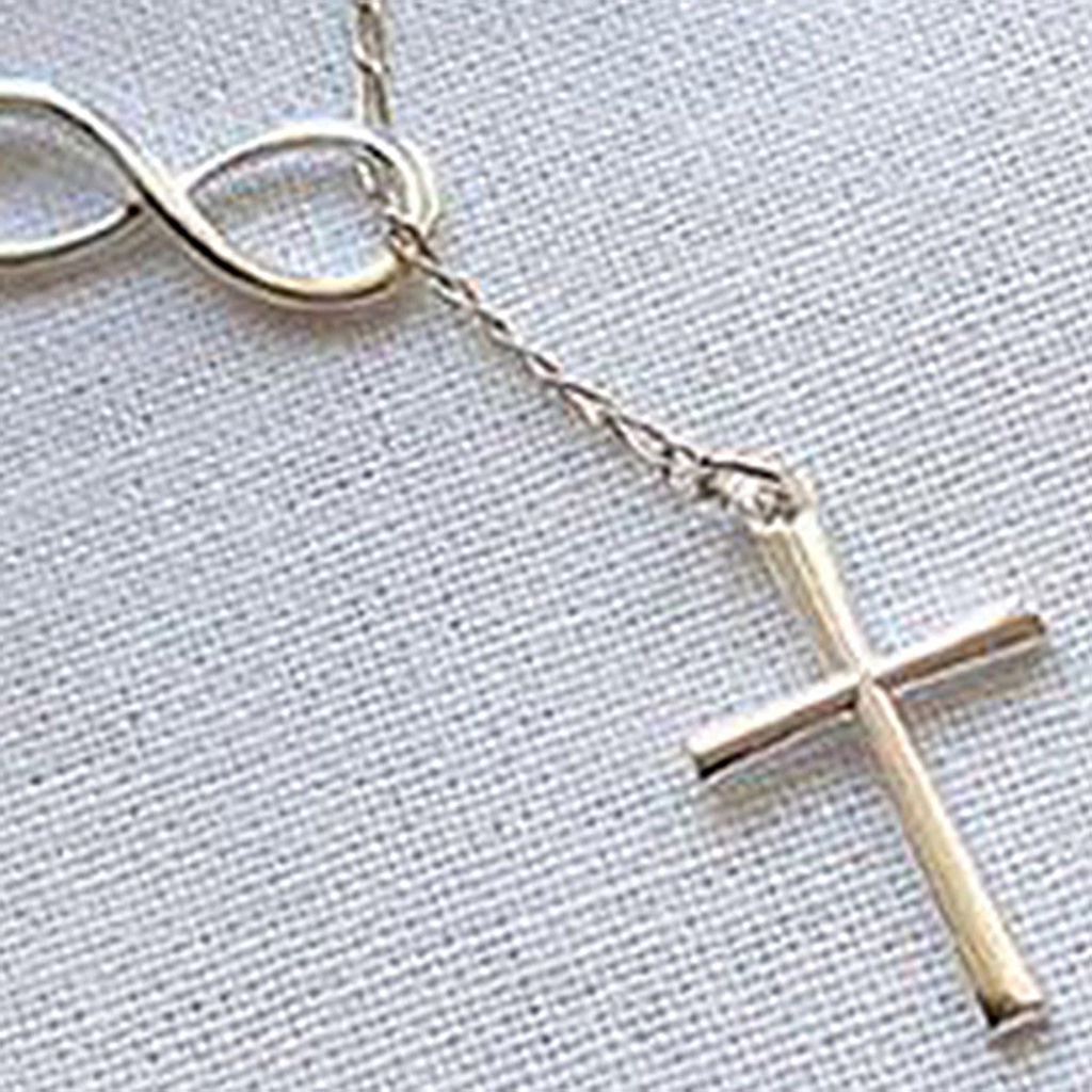 Dây chuyền hợp kim hình số 8 đơn giản sang trọng dành cho nữ