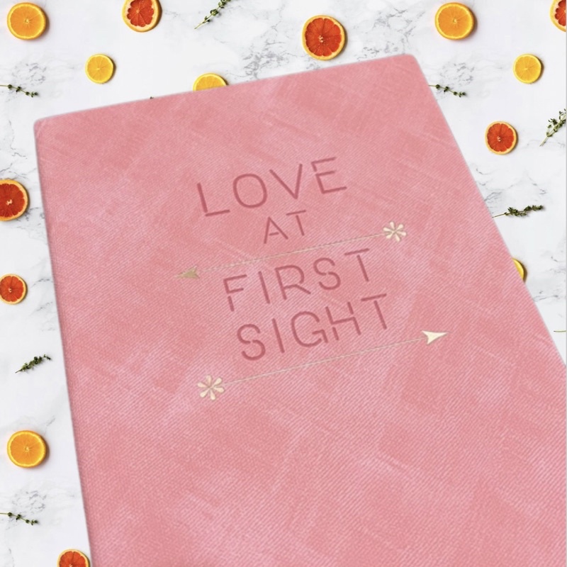 Sổ Tay A5 - 100 Trang Bìa Da PU Love At First Sight Phong Cách Vintage