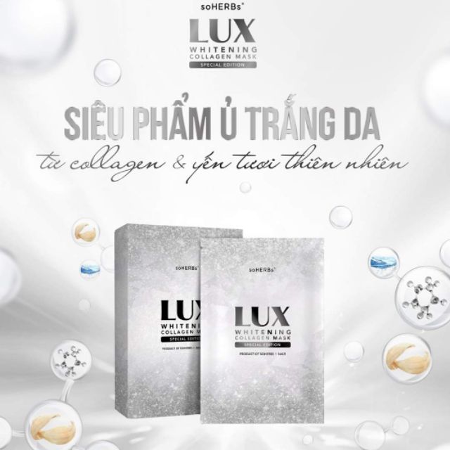 [CHÍNH HÃNG 100%] Ủ Trắng Lux Yến Collagen soHERBs