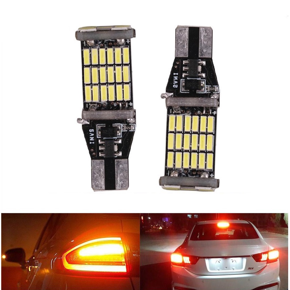 1 Bóng Đèn LED Tín Hiệu 12v 4014 45smd T15 w16w 921 T15 / T10 4014 Siêu Sáng - 15w Cho Xe Hơi / Xe Máy