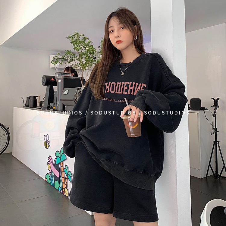 Set áo không tay cổ tròn + quần short lưng cao ống rộng 15 ngày thời trang phong cách Hàn Quốc cho nữ