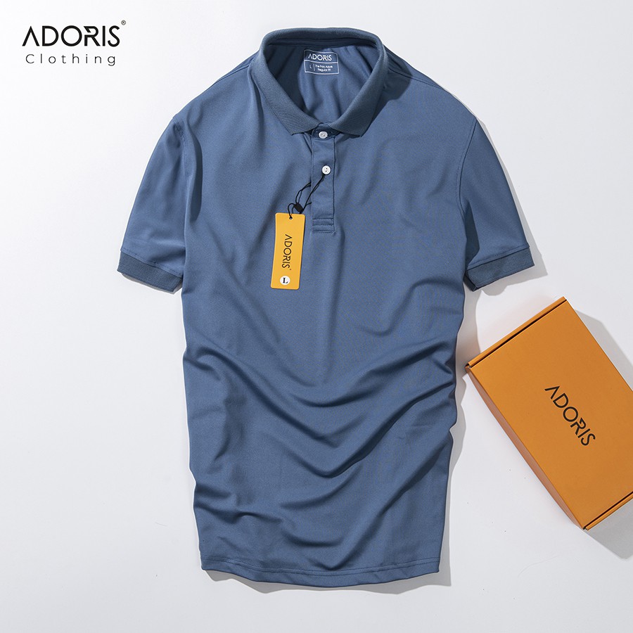 Áo thun nam có cổ tay ngắn, áo POLO nam cổ trơn, vải Cotton cá sấu, áo phông nam có cổ trơn ADORIS PL21 | BigBuy360 - bigbuy360.vn