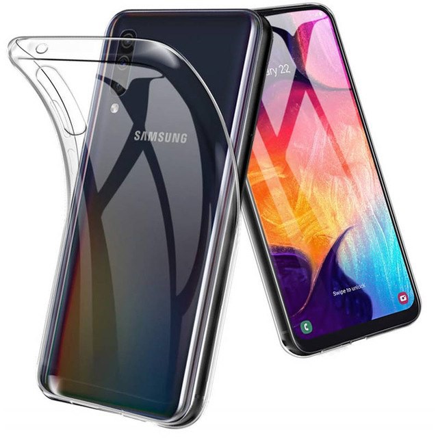 Ốp lưng dẻo trong suốt cho Samsung Galaxy A50 hiệu Ultra Thin mỏng 0.6mm, chống trầy xước
