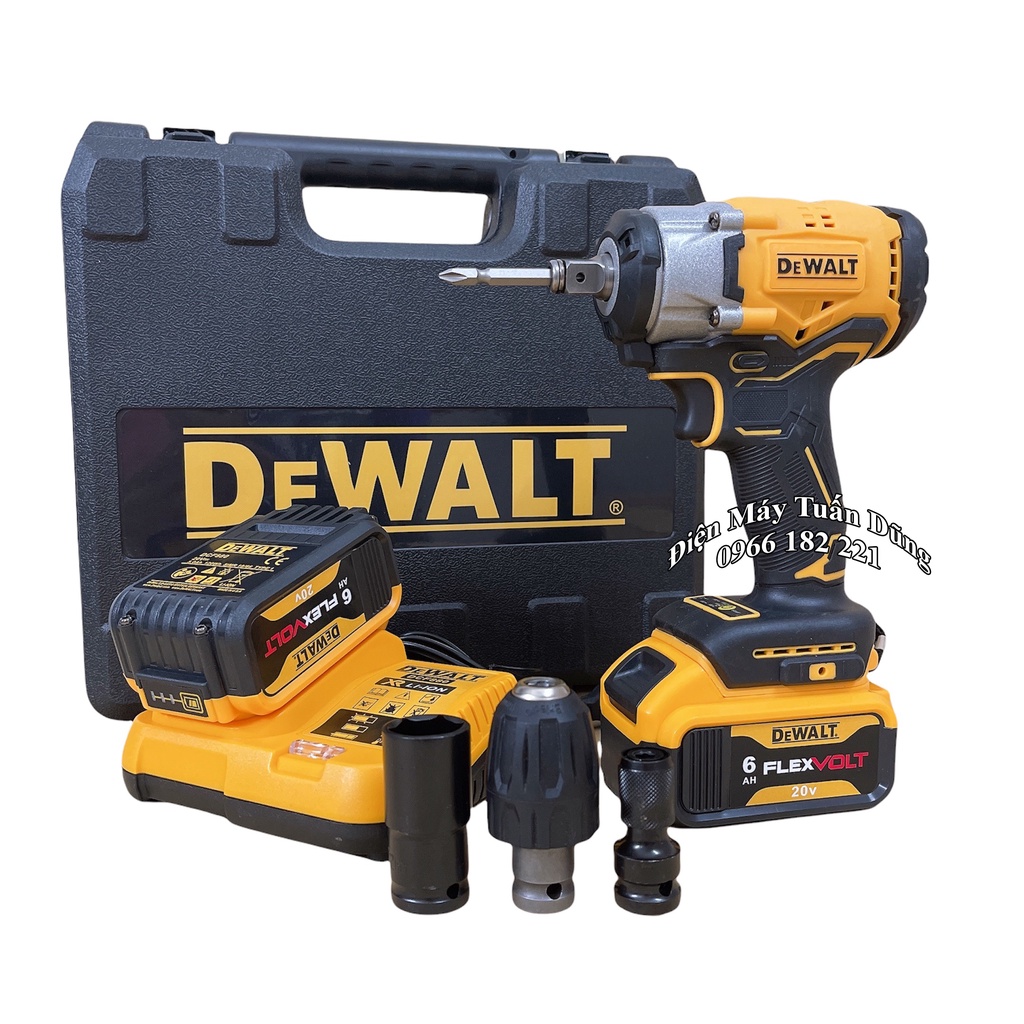 Máy siết bulong dùng pin không chổi than DE.WALT 700NM - Tặng kèm 1 đầu chuyển bulong sang khoan + 1 đầu chuyển bắt vít